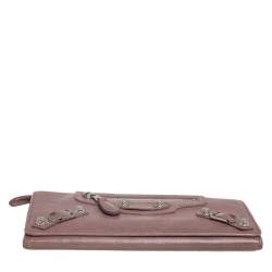 Pre Owned Balenciaga Tomette Leather Classic Money Continental Wallet