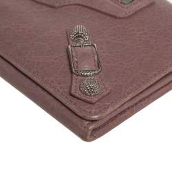 Pre Owned Balenciaga Tomette Leather Classic Money Continental Wallet