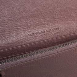 Pre Owned Balenciaga Tomette Leather Classic Money Continental Wallet