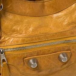 Pre Owned حقيبة يد بالنسياغا جي أس أتش سيتي جلد مسطردة