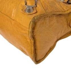 Pre Owned حقيبة يد بالنسياغا جي أس أتش سيتي جلد مسطردة