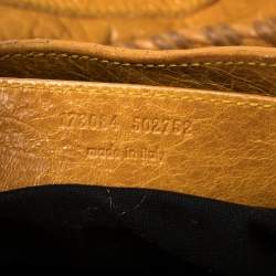 Pre Owned حقيبة يد بالنسياغا جي أس أتش سيتي جلد مسطردة