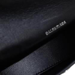 Balenciaga Black Leather Graffiti Hourglass Belt Bag