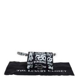 Balenciaga Black Leather Graffiti Hourglass Belt Bag