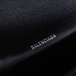 Balenciaga Black Leather Graffiti Hourglass Belt Bag