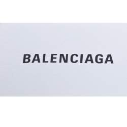 Pre Owned Balenciaga Black/White Leather XS Souvenir Bike Chain Bag