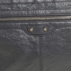 Pre Owned حقيبة كلتش بالنسياغا كلاسيك كليب إم أرينا جلد رصاصي