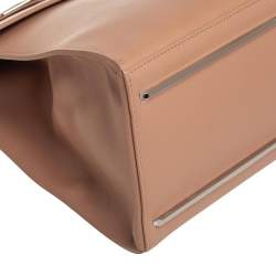 Pre Owned حقيبة بالنسياغا لو ديكس كارتابل جلد بيج بيد علوية