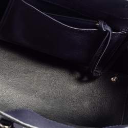 Pre Owned Balenciaga Navy Blue Leather Papier A6 Tote