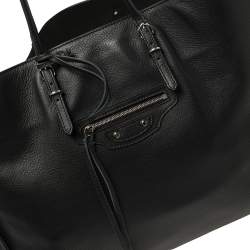 Balenciaga Black Leather Papier A4 Tote