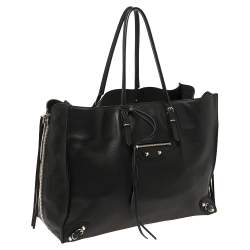 Balenciaga Black Leather Papier A4 Tote