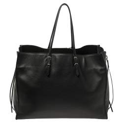 Balenciaga Black Leather Papier A4 Tote