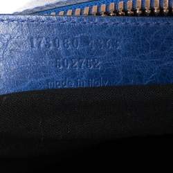 Pre Owned Balenciaga Blue Leather Giant Work Bag