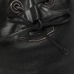 Pre Owned Balenciaga Black Soft Leather Papier Plate Bucket Bag