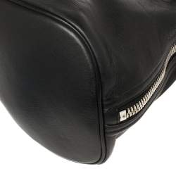 Pre Owned Balenciaga Black Soft Leather Papier Plate Bucket Bag
