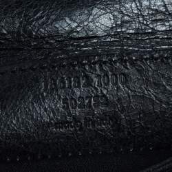 مملوكة مسبقًا Balenciaga Black Leather Motocross Giant 21 Envelope Clutch