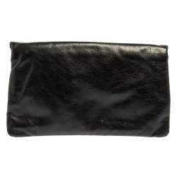 مملوكة مسبقًا Balenciaga Black Leather Motocross Giant 21 Envelope Clutch