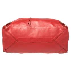 Balenciaga Red Leather Papier A4 Tote