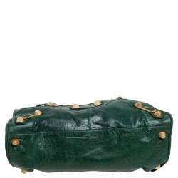 Pre Owned Balenciaga Pommier Lambskin Leather GGH Work Tote