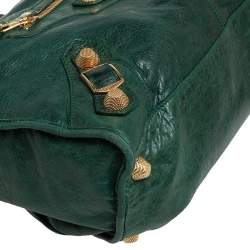 Pre Owned Balenciaga Pommier Lambskin Leather GGH Work Tote