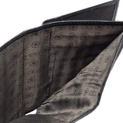 مملوكة مسبقًا Balenciaga Black Monogram Nylon and Leather Trifold Wallet