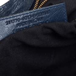 مملوكة مسبقًا حقيبة يد توتس بالنسياغا جي جي أتش سيتي جلد أزرق داكن