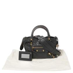 Pre Owned Balenciaga  Anthracite Leather Mini Classic City Bag