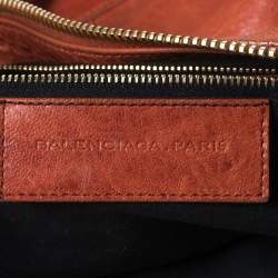 Pre Owned Balenciaga Burnt Orange Leather GGH Work Tote