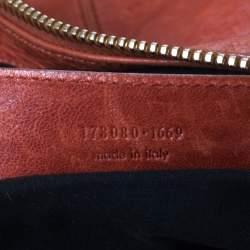 Pre Owned Balenciaga Burnt Orange Leather GGH Work Tote