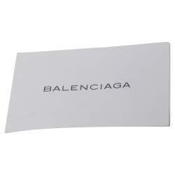 مملوكة مسبقًا حقيبة كلتش بالنسياغا جاينت غولد فلات جلد خروف أبيض