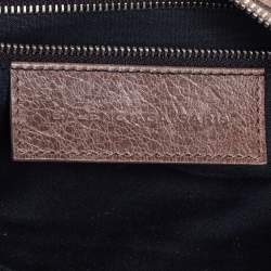 Pre Owned Balenciaga Sandstone Leather SGH Flat Wristlet Clutch