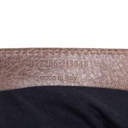 Pre Owned Balenciaga Sandstone Leather SGH Flat Wristlet Clutch