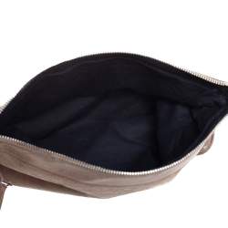 Pre Owned Balenciaga Sandstone Leather SGH Flat Wristlet Clutch