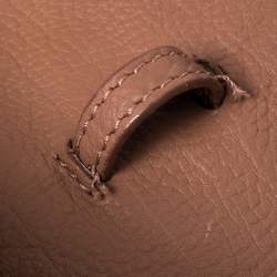 Pre Owned Balenciaga Tan Leather Tube Clasp Top Handle Bag