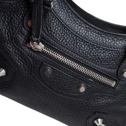 Pre Owned Balenciaga Black Leather Mini Classic City Tote