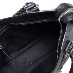 Pre Owned Balenciaga Black Leather Mini Classic City Tote
