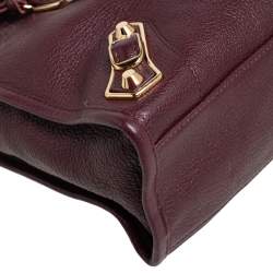 Pre Owned Balenciaga Chataigne Leather Small Classic City Tote