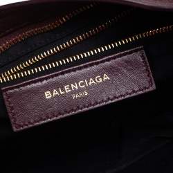Pre Owned Balenciaga Chataigne Leather Small Classic City Tote