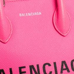 مملوكة مسبقًا Balenciaga Neon Pink Leather XXS Ville Satchel