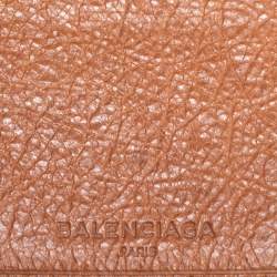 Pre Owned Balenciaga Cumin Leather Screw Bifold Card Holder