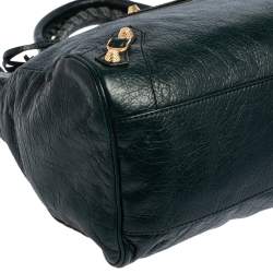 Pre Owned Balenciaga Green Leather Giant 12 GH Velo Tote