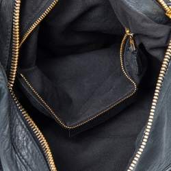 Pre Owned Balenciaga Black Leather Giant 21 Gold Hobo