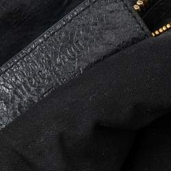 Pre Owned Balenciaga Black Leather Giant 21 Gold Hobo