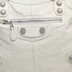 Pre Owned Balenciaga Cream Leather GSH Brief Tote