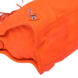 Pre Owned Balenciaga Orange Lizard Embossed Leather GGH Classic City Tote