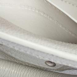 Pre Owned حقيبة يد توتس بالنسياغا ميني نيو كلاسيك جلد أبيض