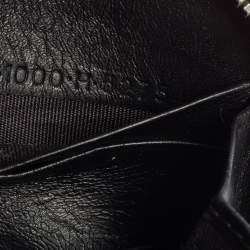 Balenciaga Black Leather City Zip Around Wallet