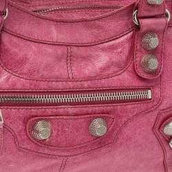 Pre Owned حقيبة يد توتس بالنسياغا GSH بارت تايم جلد وردي فاتح