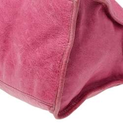 Pre Owned حقيبة يد توتس بالنسياغا GSH بارت تايم جلد وردي فاتح