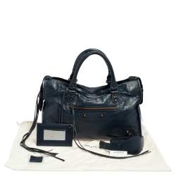 Pre Owned Balenciaga Blue Leather Classic City RH Tote